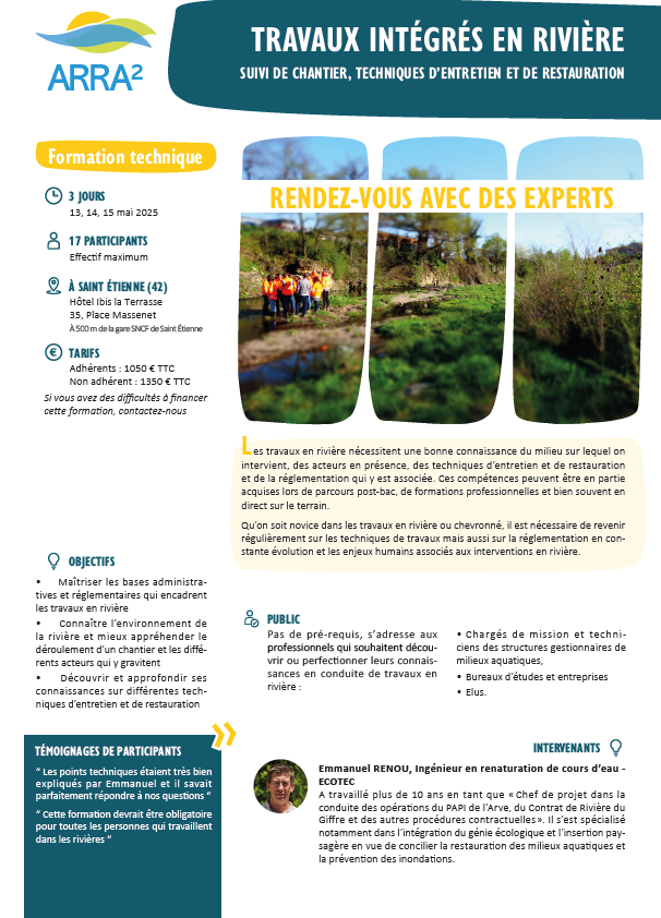 Prorgamme Formation travaux mai 2025