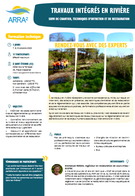 Prog formation travaux en rivière