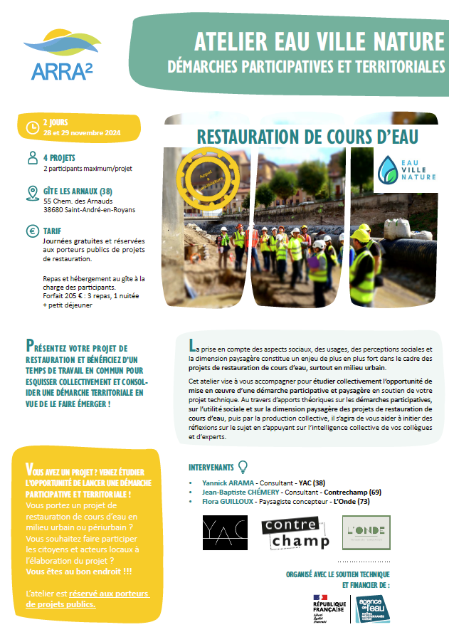 Programme atelier Eau Ville Nature 2024