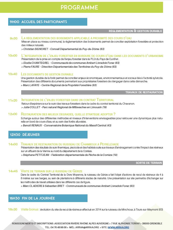 Programme Jt Forêt