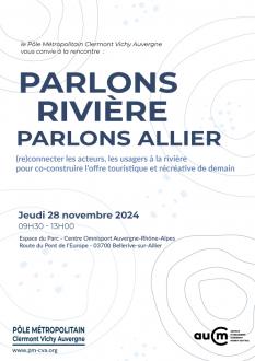 Affiche rencontre "Parlons rivière, Parlons Allier"