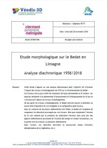 Etude morphologique sur le Bedat en Limagne - Analyse diachronique 1958/2018