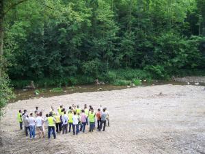 Visite d'un site d'effacement d'ouvrage infranchissable sur la Brévenne (69) - Nicolas Valé