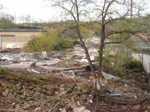 Dégats post-crue au pont de Dorieux - Syribt