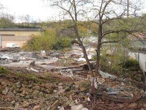 Dégats post-crue au pont de Dorieux - Syribt 