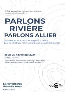 Affiche rencontre "Parlons rivière, Parlons Allier"