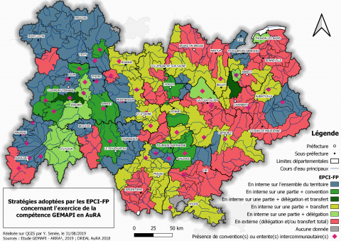 Exercice de la compétence GEMAPI en AuRA